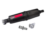 msr thru-link water filter cartridge with tubing connection pieces on a white background