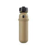 tan mobile battery on a white background
