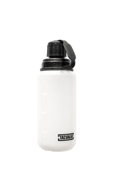 white/clear water modcan bottle with 'TacValve' branding on a white background