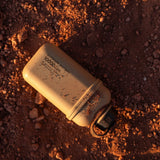 Portable battery pack on a dirt surface