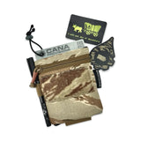 boxcutter gear ZAP XL pouch in desert tiger stripe, on a white background