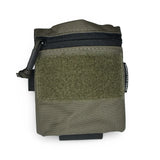ZAP-XL Ranger Green tactical pouch with black zipper on a white background