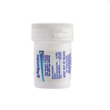 A white plastic tub of Aquatabs water purification tablets, shown on a plain white background. The packaging is white with blue text and water wave graphics, and a blue warning label on the front.