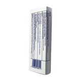 Back view of a white aquatabs package with text and a barcode on a white background