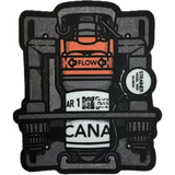 sticker representing a cana provisions water pump on a white background