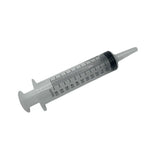 60ml backflush water syringe with measurement markings on a white background