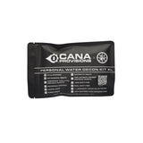 A black resealable pouch labeled 'CANA PROVISIONS' and 'PERSONAL WATER DECON KIT XL' on a plain white background.
