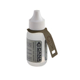 A small white plastic brine bottle with a white cap and a dark olive green strap around its neck, featuring a green label with black text. The brand name 'CANA PROVISIONS' is clearly visible on the label.