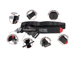 CAT tourniquet with labeled components on a white background