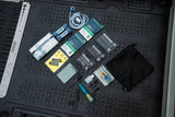 collection of assorted cana provisions water treatment and purification tools on a black background