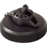 black plastic MSR Dromedary reservoir bag cap with flip up spout on a white background