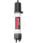 black and clear msr guardian water filter cartridge on a white background