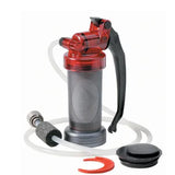 msr miniworks ex water filter with components on a white background