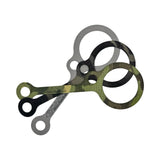 an assortment of cana provisions nalgene replacement tether with carabiner attachment hole in various camo patterns and colors on a white background