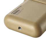 tan mobile power bank against a white background