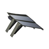 Foldable solar panel with green border on a white background