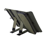 Foldable solar panel with green border on a white background