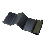 Foldable solar panel with green border on a white background