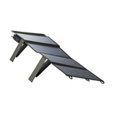 Foldable solar panel with green border on a white background