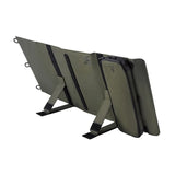 Foldable solar panel with green border on a white background