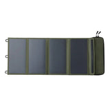 Foldable solar panel with green border on a white background