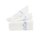 white quikclot combat gauze z-folded in a stack on a white background