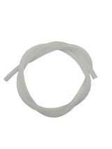 clear silicone hydration tubing on a white background