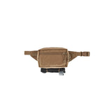 Tan waist bag on a white background