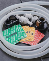 tubing hoses, tubing clamp, colorful tubing labels and connector hardware 