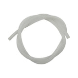 Clear silicone hose on a white background