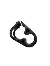 black hydration tubing clamp on a white background