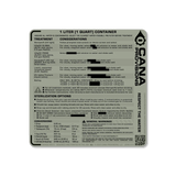 cana provisions water treatment container label on a white background