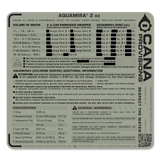 cana provisions aquamira water data decal on a white background