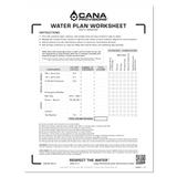 Water Plan Worksheet by cana provisions with checkboxes and text.