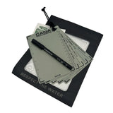 Cana Provisions water data cards expansion kit with a pen on a white background